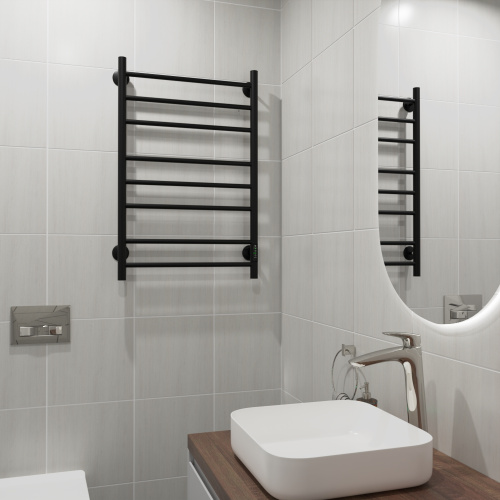 Полотенцесушитель Маргроид Вид 10 10-8050-1049-9005R 53х81 электрический черный матовый - фото 2