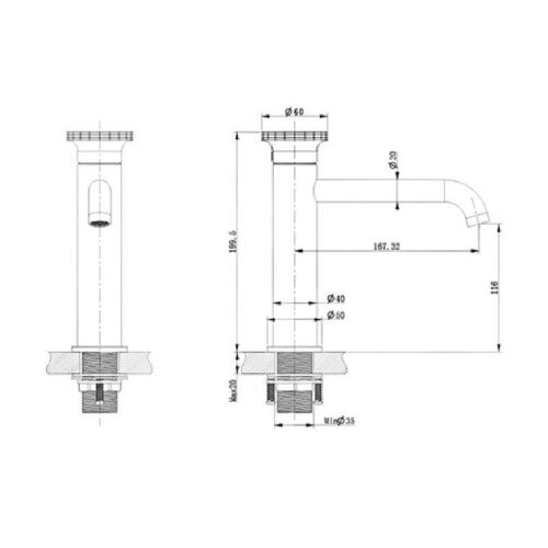 Смеситель Bronze de Luxe OMG! 9009W-G на раковину белый - фото 3