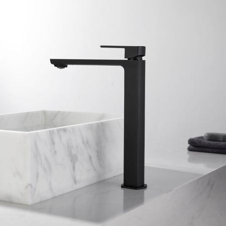 Смеситель для раковины Vincea Next VBF-1N2MB на столешницу черный