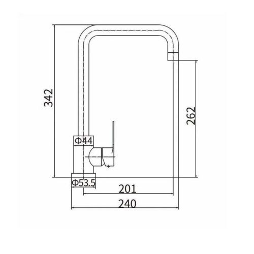 Смеситель для кухни Fashun A54201 на мойку сатин - фото 3