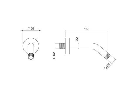 Держатель для душа Aquatek AQ2173CR хром
