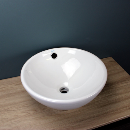 Раковина из сантехнического фарфора Teymi Lina T50103 41х41 накладная цвет белый без отверстий под смеситель