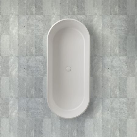 Ванна из искусственного камня Abber Stein AS9607 170х75 отдельностоящая овальная с ножками