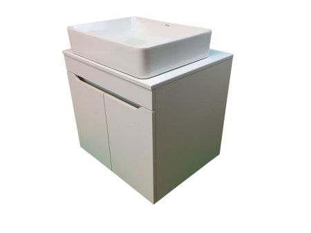 Тумба с раковиной Sintesi STL.W7019_SIN-LVB-APP-407 60х60 подвесная цвет белый