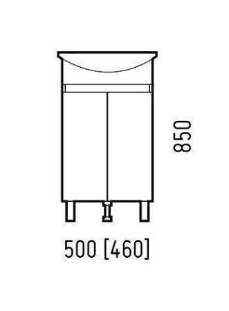 Тумба под раковину Corozo Джуно SD-00000691 50х30 напольная цвет белый