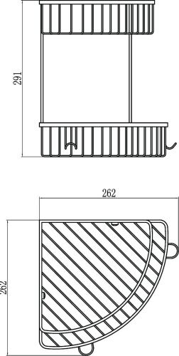 Полка в ванную комнату Savol S-002514-2 - фото 2