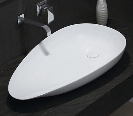 Раковина из санфаянса CeramaLux 7862 76х42 накладная цвет белый