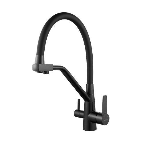 Смеситель для кухни Shevanik S968H на мойку черный - фото 2