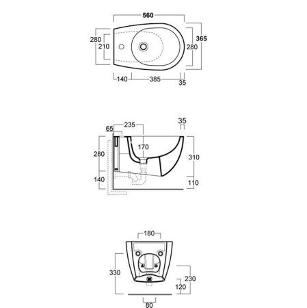 Биде подвесное Simas Vignoni VI19 bi*1 цвет белый