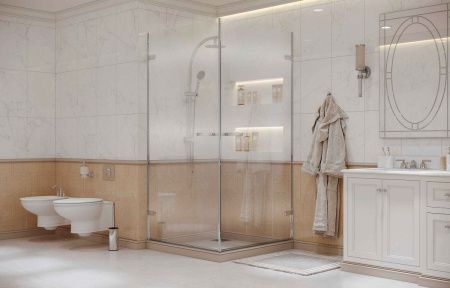 Душевой уголок Ambassador Abner 10011106 100х100 стекло прозрачное профиль хром без поддона