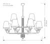 Люстра на штанге Kutek Mood Verde (Верде) VER-ZW-12(ZM)
