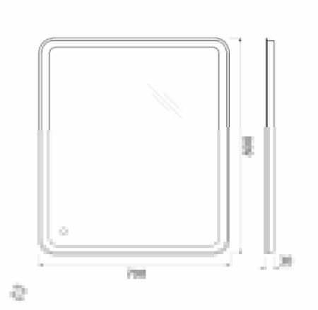 Зеркало с подсветкой BelBagno Marino SPC-MAR-700-800-LED-TCH 70х80 подвесное