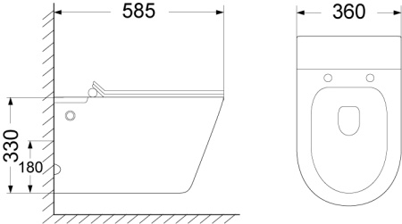 Унитаз подвесной Cerutti SPA CT10590 белый с сиденьем микролифт безободковый импульсный смыв