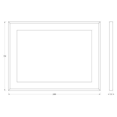 Зеркало с подсветкой Evoform Ledside BY 2205 100х80 подвесное