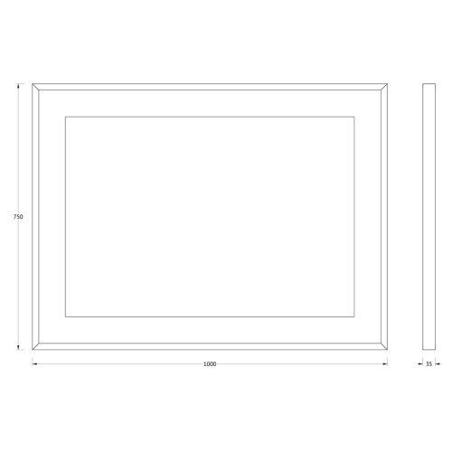 Зеркало со встроенным LED-светильником Evoform Ledside BY 2205 100х75 - фото 2