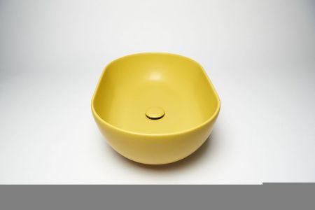 Раковина из сантехнического фарфора Galassia Dream 7308OC 60х40 накладная цвет желтый