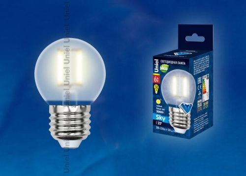 Лампа светодиодная Uniel SKY Candle (СКЫ Цандле) LED-C35-6W/WW/E14/CL PLS02WH картон - фото 2