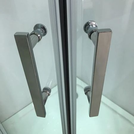 Душевой уголок Parly QZ81S 100х80 стекло тонированное профиль хром с поддоном