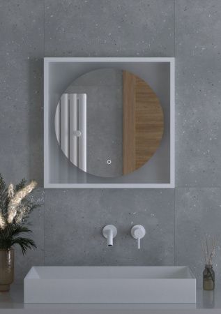 Зеркало с подсветкой Defesto ECLIPSE DF 2236S 60х60 подвесное