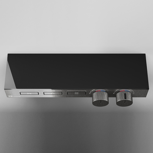 Смеситель для душа Gessi Hi-Fi 63014#707 встраиваемый в стену черный с термостатом (внешняя часть) - фото 2