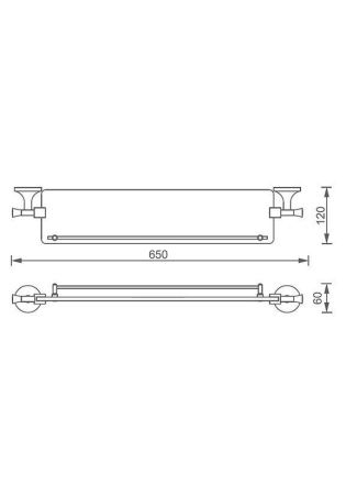 Полка в ванную комнату AltroBagno Corposso AltroBagnoCorposo082804Cr