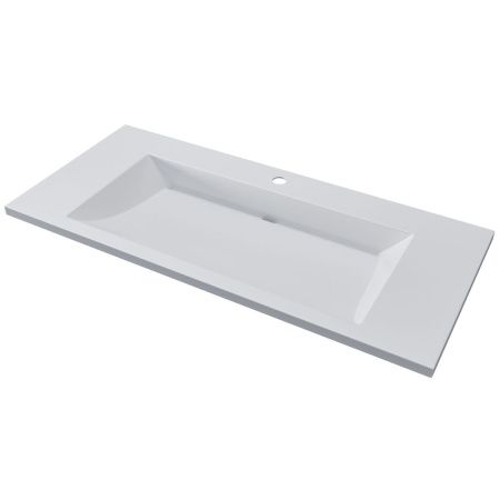 Раковина из искусственного камня Uperwood Infinity 45383433000 100х50 полувстраиваемая цвет белый