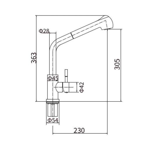 Смеситель для кухни Fashun A56009-7 на мойку черный - фото 3