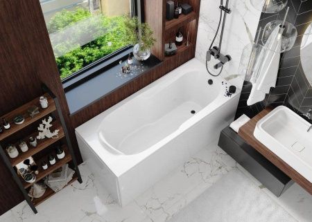 Ванна акриловая Vagnerplast Nymfa VPBA167NYM2E-04 160х70 пристенная прямоугольная без каркаса