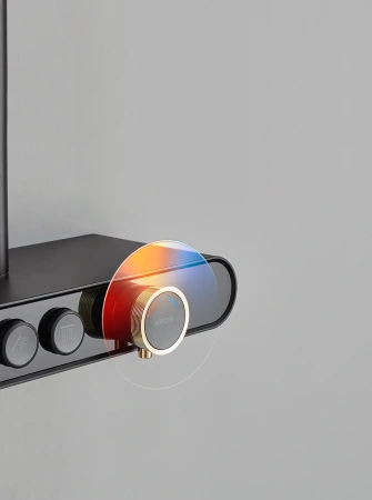 Душевая стойка Arrow AG3323SHMB настенная цвет черный с термостатом