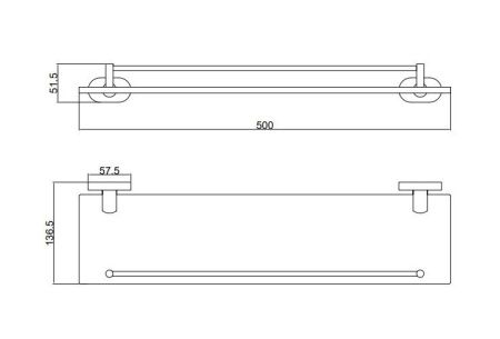 Полка в ванную комнату BELZ B90007