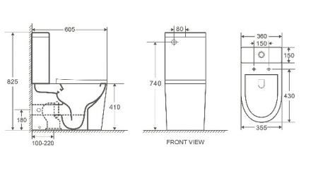 Унитаз напольный с бачком WeltWasser WW SALZBACH 001 MT-BL (10000003765) черный матовый с сиденьем микролифт безободковый душевой смыв