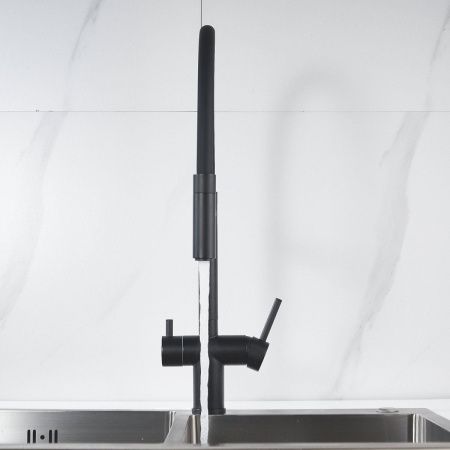 Смеситель для кухни Shevanik S178H на мойку черный