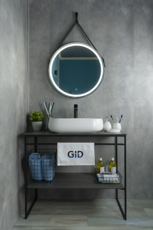 Раковина керамическая Gid Geométrico 51135 60х40 накладная цвет белый без отверстий под смеситель