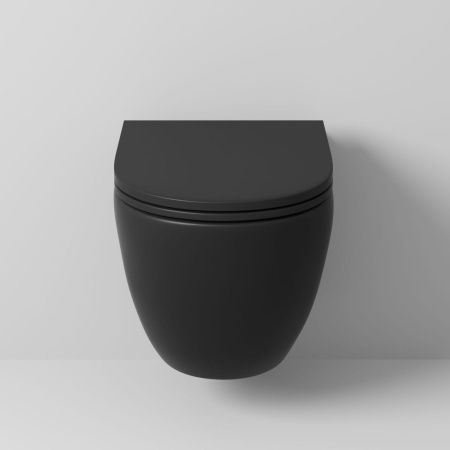 Унитаз подвесной Grossman Торнадо GR-4455BMSQ черный с сиденьем микролифт безободковый смыв торнадо