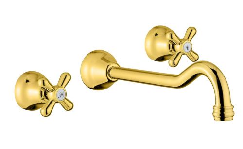 Смеситель для раковины Fiore 26OO0636 настенный золото - фото 2