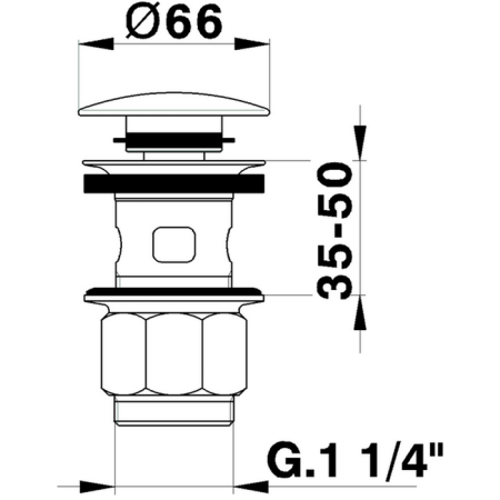 Донный клапан для раковины Cisal Complementi ZA00162024 золото
