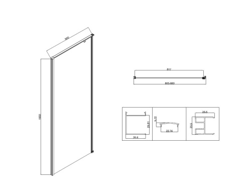 Душевой уголок Vincea Slim-N VSR-5SN9010CL 100х90 стекло прозрачное профиль хром глянцевый - фото 3