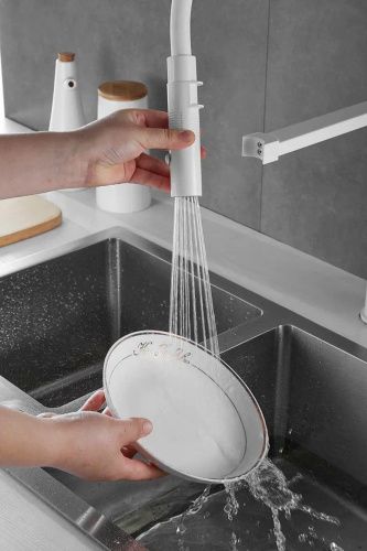 Смеситель для кухни Rose R133C на мойку белый - фото 5