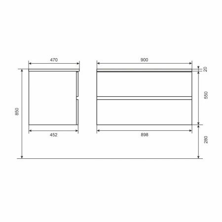 Тумба с раковиной Uperwood Barsa 29830205648 90х50 цвет коричневый