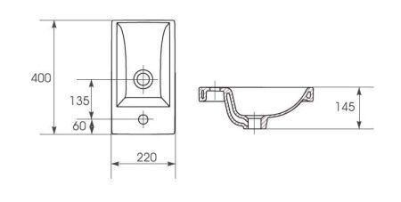 Тумба под раковину Stella Polar Норина SP-00000234 40х20 подвесная цвет белый
