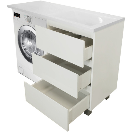 Тумба с раковиной Эстет Dallas Luxe ФР-00009669 41х48х86 напольная цвет белый