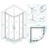 Душевой уголок RGW Hotel 03065199-11 90х90 стекло прозрачное профиль хром без поддона