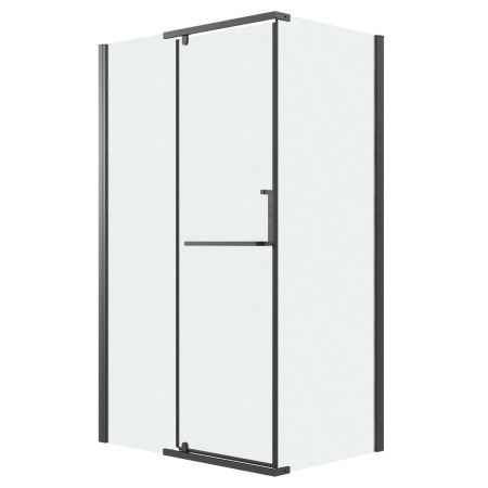 Душевая перегородка Grossman Pragma 200.K33.03.80.21.02 80х195 стекло текстурное профиль черный
