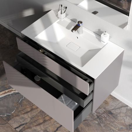 Тумба под раковину Am.Pm Inspire V2.0 M50AFHX1003EGM 100х50 подвесная цвет серый