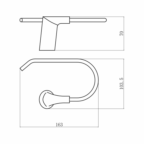 Бумагодержатель Fashun A1803-3-21 - фото 3
