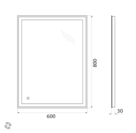 Зеркало в ванную BelBagno SPC-GRT-600-800-LED-TCH 60х80