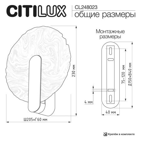 Светильник настенный Citilux Jazzy (Джаззы) CL248023