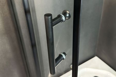 Душевой уголок Royal Bath HK RB90HK-T-BL-Practic 90х90 стекло прозрачное профиль черный с поддоном