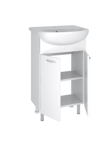 Тумба под раковину Runo Уют 00000000065 50х30 напольная цвет белый - фото 2
