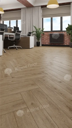 Ламинат Alpine Floor Herringbone 12 Pro New LF106-07 Дуб Прованс толщина 1.2 см 34 класс 606х101